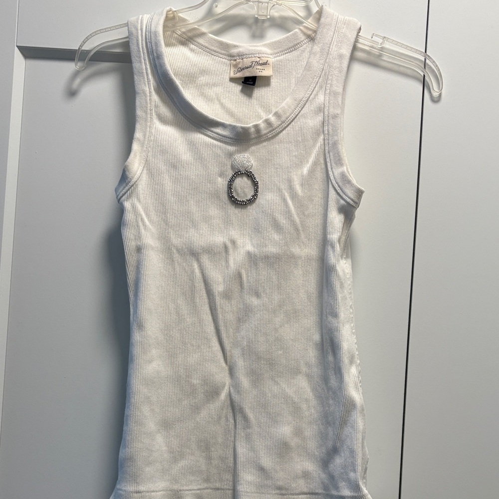 Custom White Engagement Ring Tank